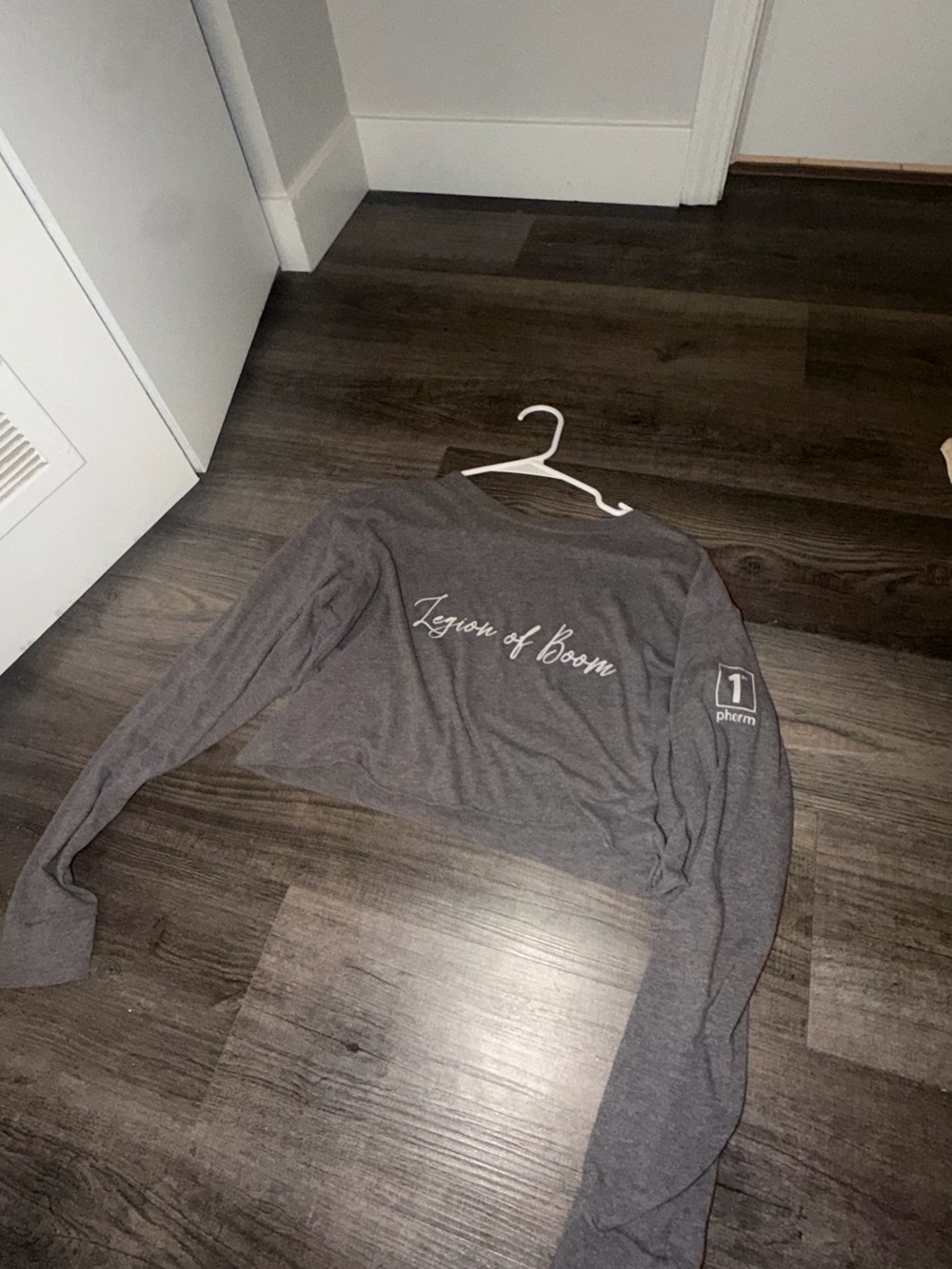 Women's 1st Phorm Gray Long-Sleeve Crop Top